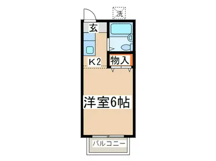 プランドール新百合(1K/1階)の間取り写真