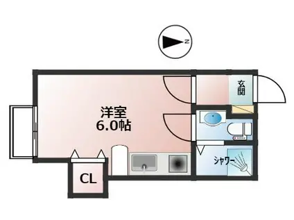 アプリコットハウス(ワンルーム/1階)の間取り写真