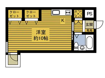 アネックス上野(ワンルーム/2階)の間取り写真