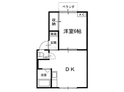 鹿隈リゾートタウン31号地(1DK/2階)の間取り写真