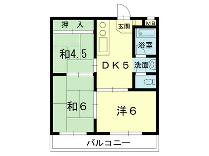 MH坪井(3DK/3階)の間取り写真