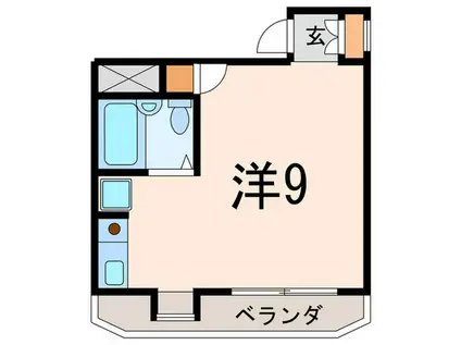 ハイホーム柿の木坂(ワンルーム/4階)の間取り写真