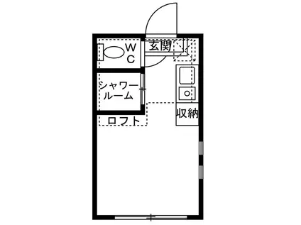 ソーレ高田馬場(ワンルーム/2階)の間取り写真