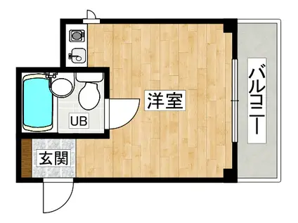 ロイヤル夙川(ワンルーム/2階)の間取り写真