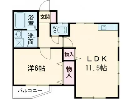 リモージュ五番館(1LDK/1階)の間取り写真