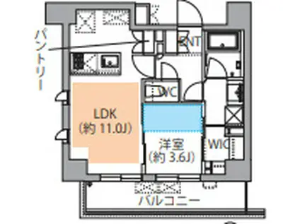 レスピール蓮根(1LDK/4階)の間取り写真