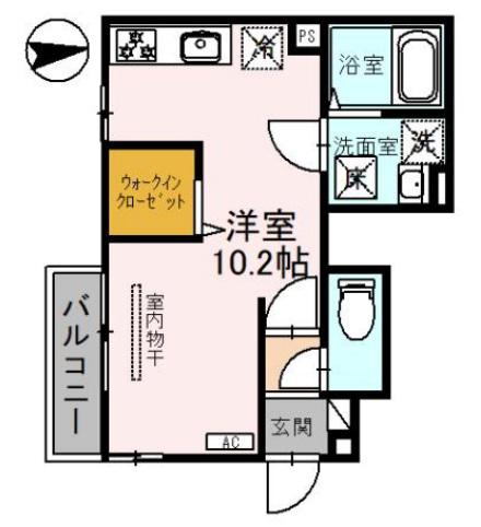 MATURE-24(ワンルーム/1階)の間取り写真