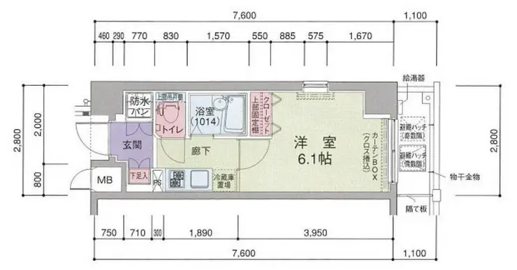 ドルチェ東京深川・壱番館 4階階 間取り