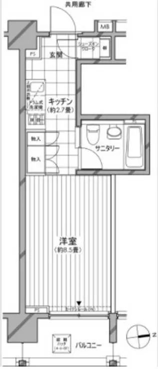 カスタリア麻布十番七面坂 6階階 間取り