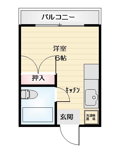 ジュン・ハピネス(ワンルーム/3階)の間取り写真