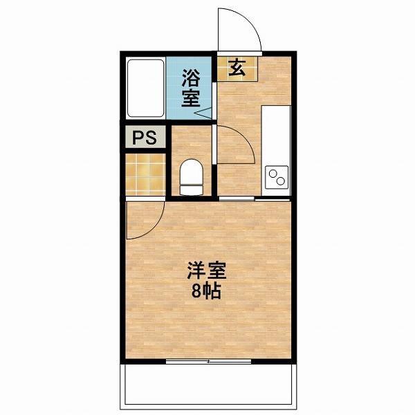グレイス荒田壱番館(ワンルーム/4階)の間取り写真