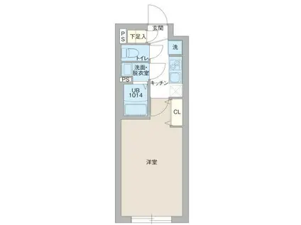 プロスタイルウェルス東武練馬(1K/3階)の間取り写真