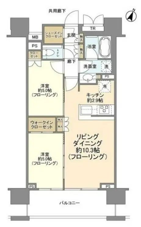 クレヴィア新宿若松町 13階階 間取り