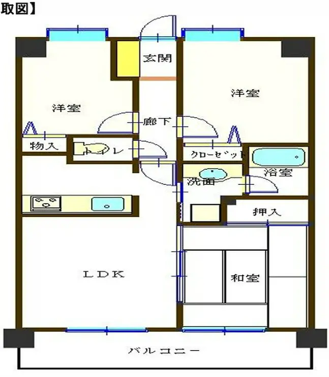 ランドステージ横濱関内 5階階 間取り