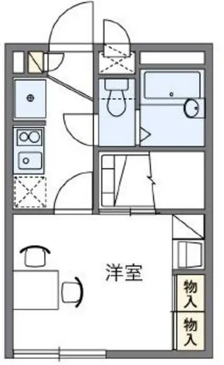 レオパレスドリーミング ヒルズ 1階階 間取り