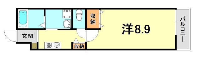 CASA大塚(1K/1階)の間取り写真