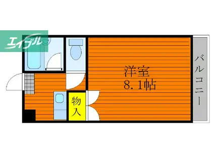 リーガI(1K/4階)の間取り写真