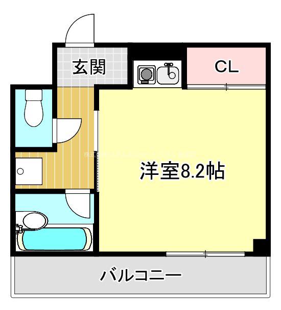 クッキィーセタ(1K/3階)の間取り写真