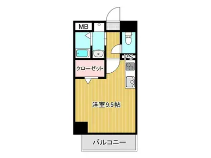 ダコタハウス世安(ワンルーム/4階)の間取り写真