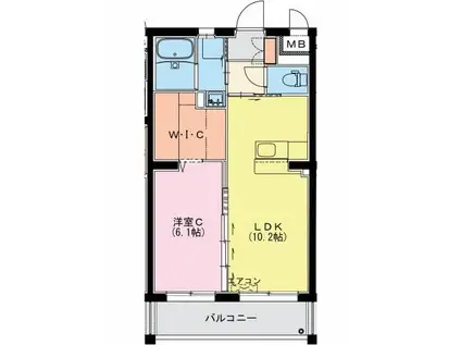 MARINE ROAD(1LDK/1階)の間取り写真