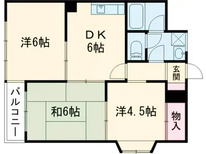 セレーノ東町II(3DK/2階)の間取り写真