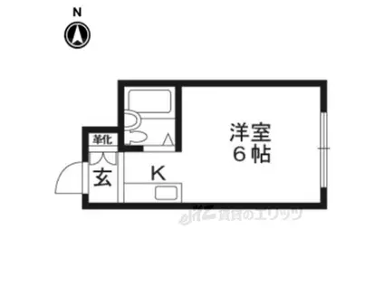 メゾン・アルファ(ワンルーム/1階)の間取り写真