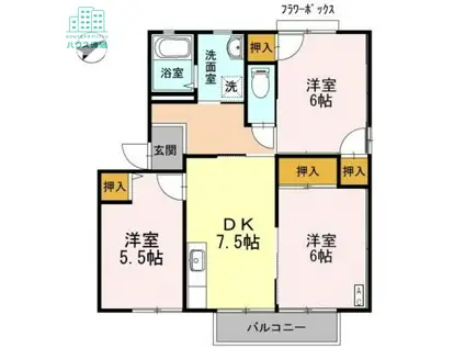 ディアス池田I(3DK/2階)の間取り写真