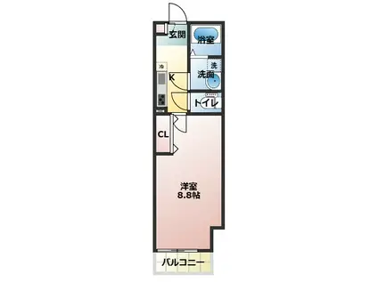 グランパシフィック和歌浦東INNOVATION(1K/1階)の間取り写真