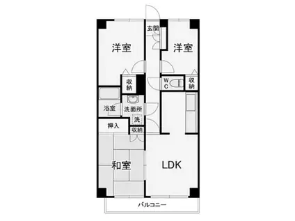 エクレール第3相模原(3LDK/5階)の間取り写真