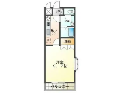 SUN FOREST(1K/1階)の間取り写真