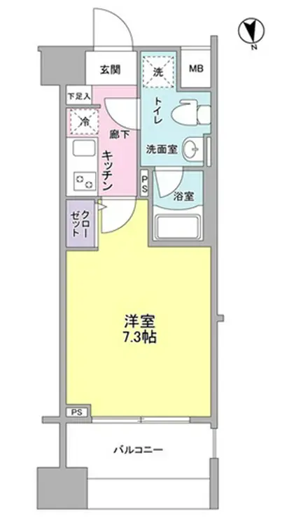 メインステージ白金高輪駅前 2階階 間取り