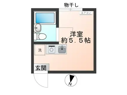 マリア豊玉(ワンルーム/2階)の間取り写真