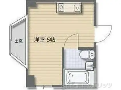 菅栄町マンションレディース(ワンルーム/2階)の間取り写真