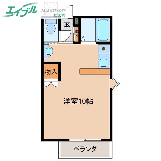リバティー(ワンルーム/1階)の間取り写真