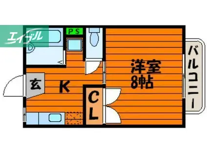 ダン・デ・リオンIII(1K/2階)の間取り写真