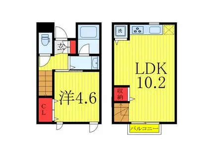 ネクストステージ(1LDK/1階)の間取り写真