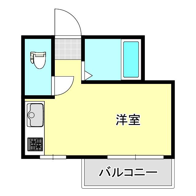 サンステージ山城(ワンルーム/3階)の間取り写真