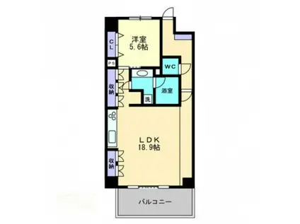 PIKE PLACE 南方(1LDK/6階)の間取り写真