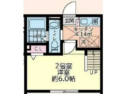 アバーロ橋本(1K/1階)の間取り写真