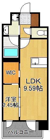 プレジデンス ざ 三萩野(1LDK/3階)の間取り写真