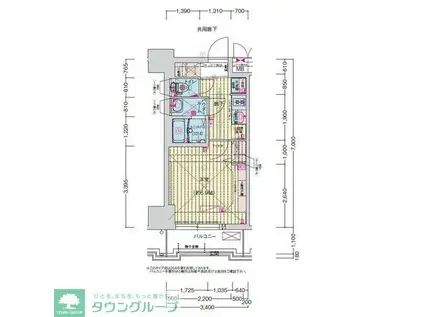 プレサンス高畑ルミア(1K/5階)の間取り写真