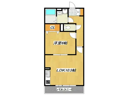 フィロス(1LDK/1階)の間取り写真