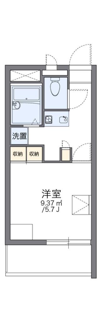 レオパレス原田(1K/3階)の間取り写真