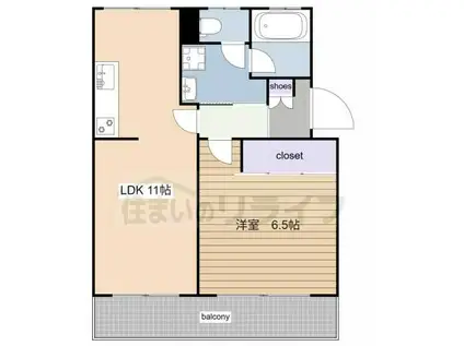 パークハイムA(1LDK/2階)の間取り写真