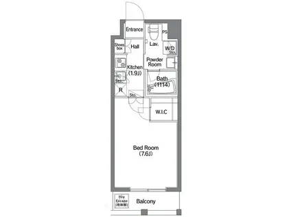 コンフォリア錦糸町DEUX(1K/7階)の間取り写真
