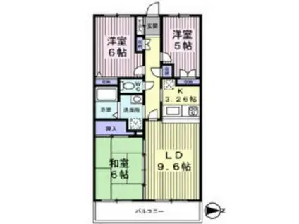 リヴィエール宮崎台(3LDK/1階)の間取り写真