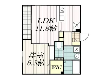 L・H5(1LDK/1階)の間取り写真