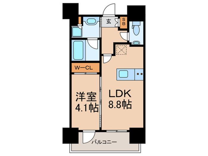 ザ・パークハビオ目白タワー(1LDK/10階)の間取り写真