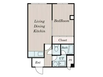 メゾン南郷III(1LDK/3階)の間取り写真
