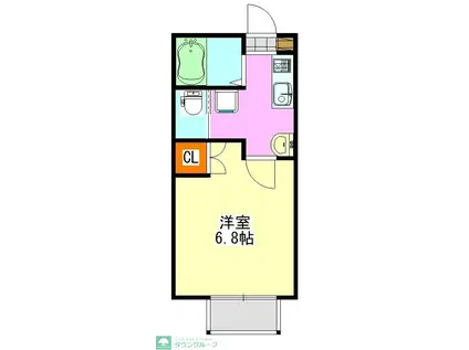 アーバンヒルズ柏(1K/1階)の間取り写真